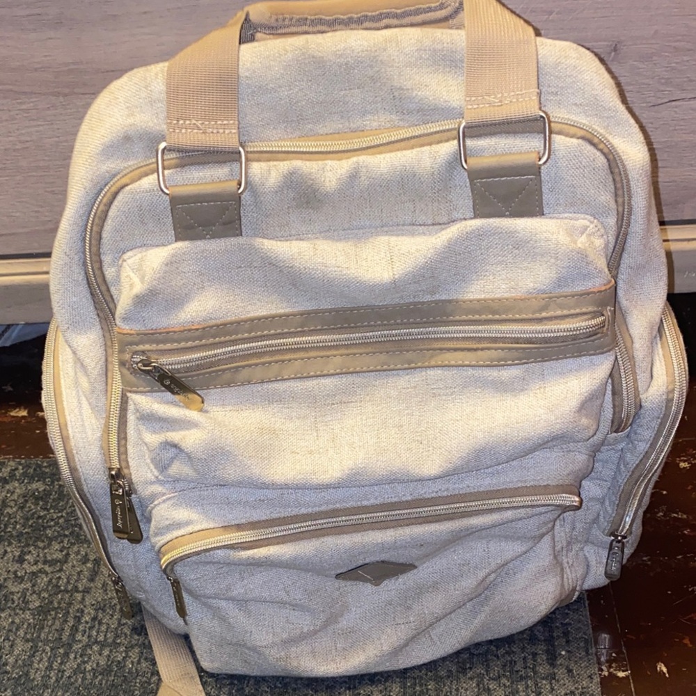 Ergobaby Tan and Cream Diaper Bag